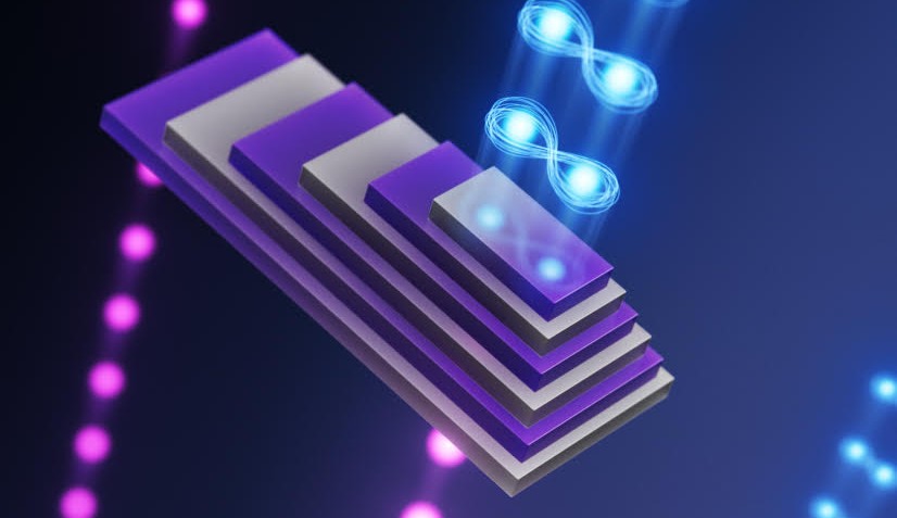 Entangled photons generated in a microscopic PP-TMD crystal