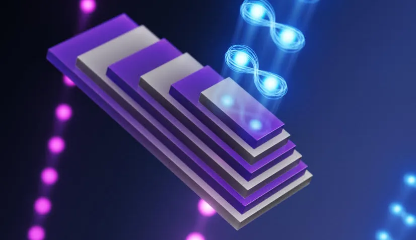 Entangled photons generated in a microscopic PP-TMD crystal